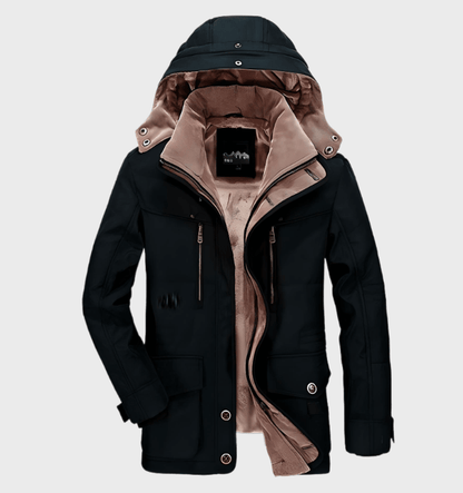 Winterjas gewatteerd voor heren met capuchon – NOVAWEAR