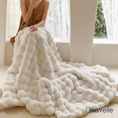 RABBIT FAUX-FUR - Luxe zachte plaid van imitatiebont