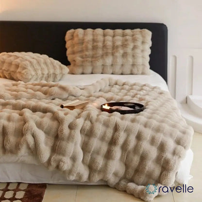 RABBIT FAUX-FUR - Luxe zachte plaid van imitatiebont