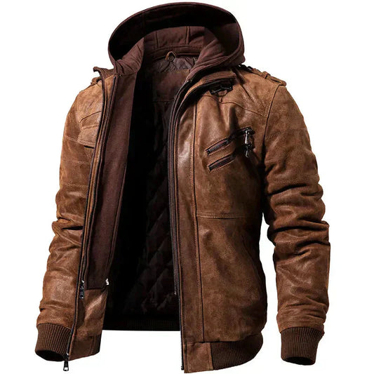 Stoer jack met capuchon en ritszakken voor heren – AVENTO