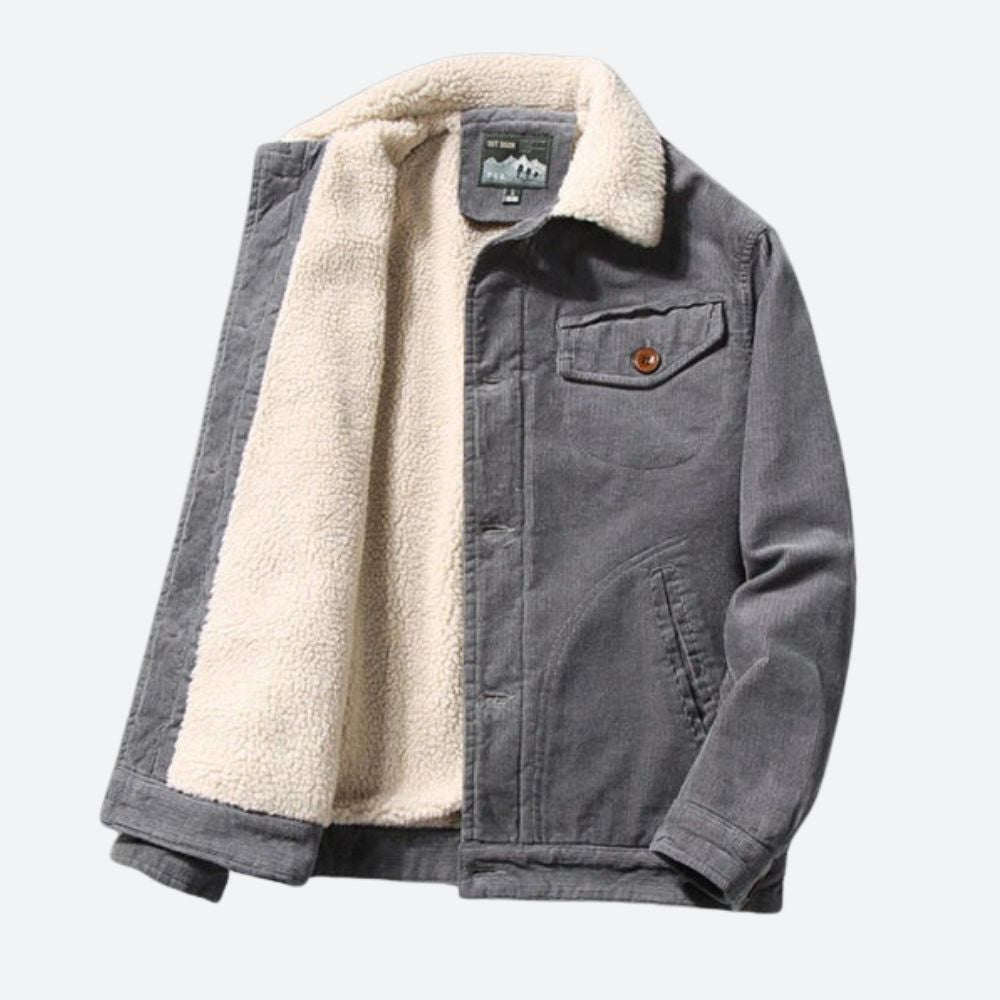 Robuust corduroy jack met kraag voor heren – JOEBERT