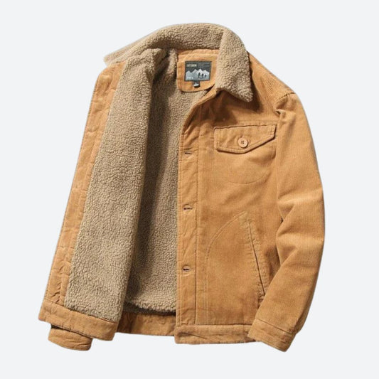 Robuust corduroy jack met kraag voor heren – JOEBERT