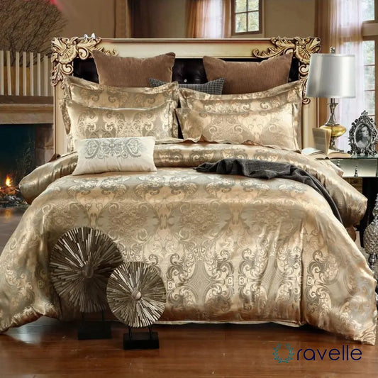 GOLD RUSH - Luxe dekbedovertrekset van microvezel