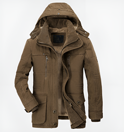 Warme Winterjas Met Capuchon En Zakken Voor Heren – FROSTEK