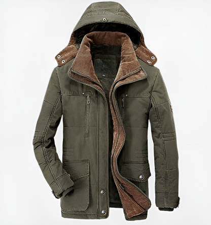 Warme Winterjas Met Capuchon En Zakken Voor Heren – FROSTEK