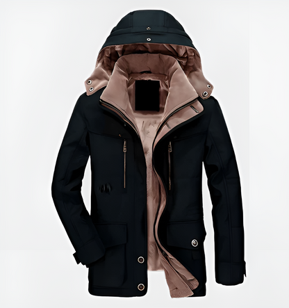 Warme Winterjas Met Capuchon En Zakken Voor Heren – FROSTEK