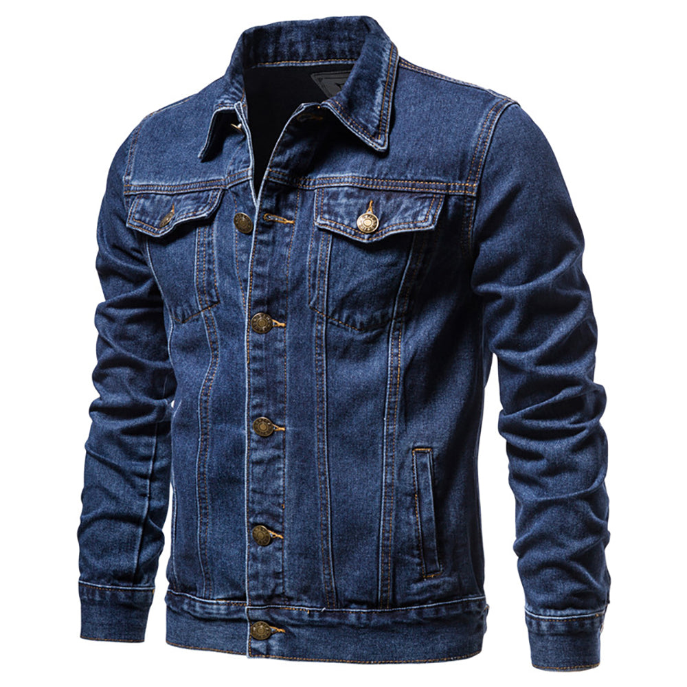 Klassiek denim jack voor heren met pasvorm en stijl – DENLX