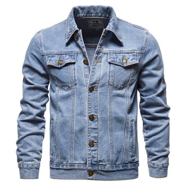 Klassiek denim jack voor heren met pasvorm en stijl – DENLX