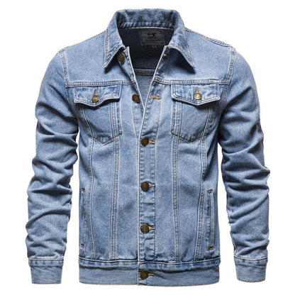 Klassiek denim jack voor heren met pasvorm en stijl – DENLX