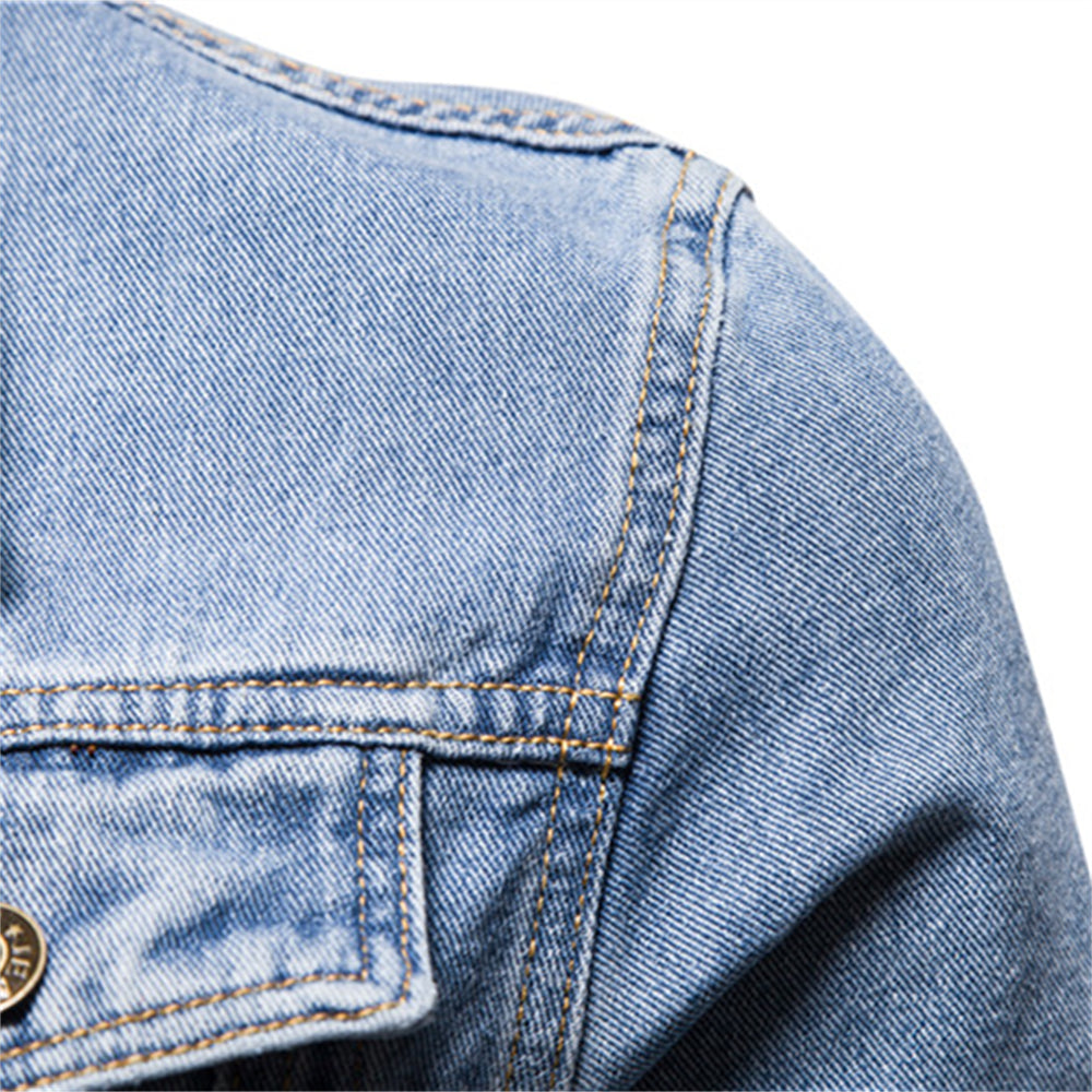 Klassiek denim jack voor heren met pasvorm en stijl – DENLX