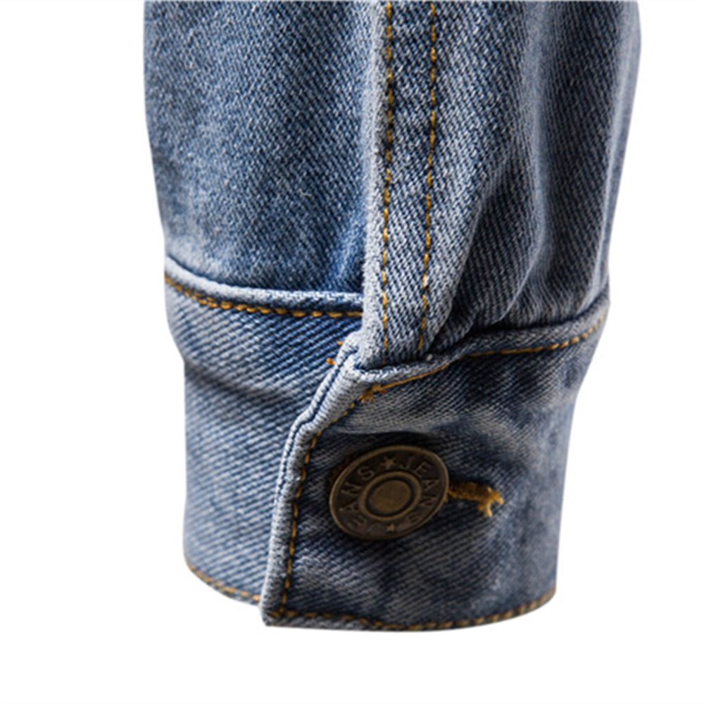 Klassiek denim jack voor heren met pasvorm en stijl – DENLX
