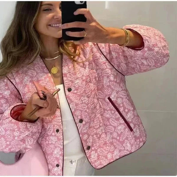 Boho Roze Patchwork Gequilt Jas Voor Dames – BOHO BLOOM