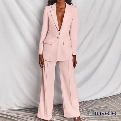 Tweedelige dames blazer & broekenset in klassieke stijl – VESTA TAILORED