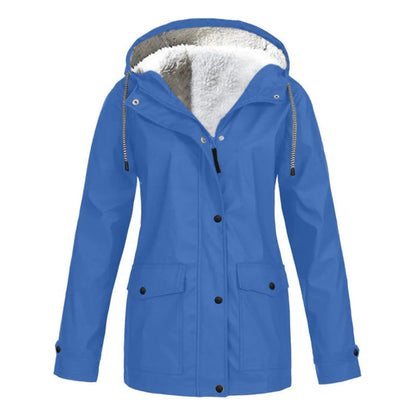 Halflange regenjas met fleece voering voor dames – LUMARA