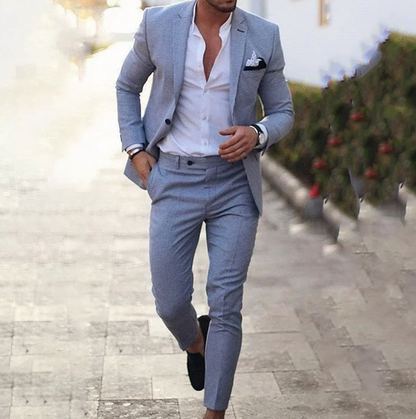 Colbert en slim fit broekenset voor heren – NOVALEX