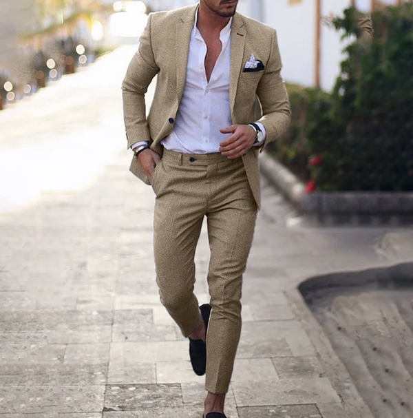 Colbert en slim fit broekenset voor heren – NOVALEX