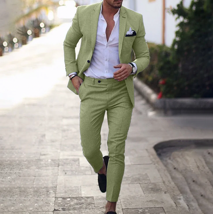 Colbert en slim fit broekenset voor heren – NOVALEX