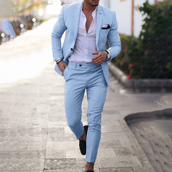 Colbert en slim fit broekenset voor heren – NOVALEX