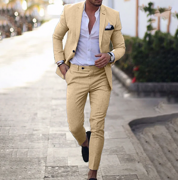 Colbert en slim fit broekenset voor heren – NOVALEX