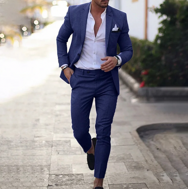 Colbert en slim fit broekenset voor heren – NOVALEX