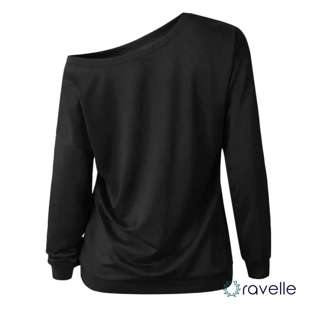 Off-shoulder damestrui met wijde hals en relaxte pasvorm – SELENE SLOUCH