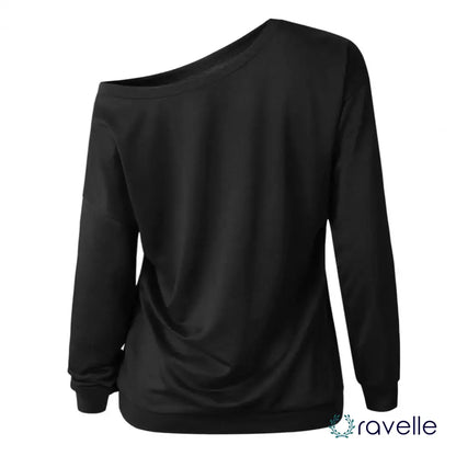 Off-shoulder damestrui met wijde hals en relaxte pasvorm – SELENE SLOUCH