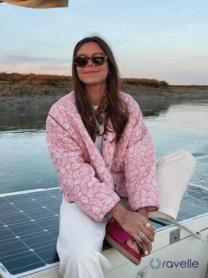 Boho patchwork damesjas met gewatteerde afwerking – LUNARIA BLOOM