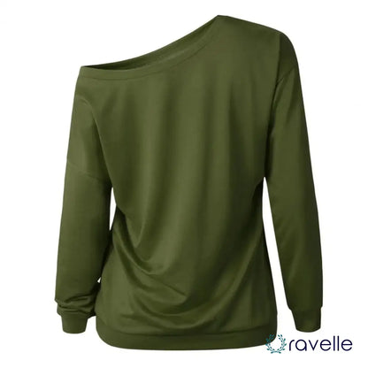 Off-shoulder damestrui met wijde hals en relaxte pasvorm – SELENE SLOUCH