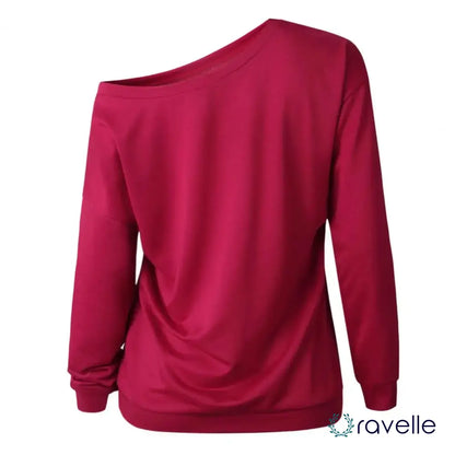 Off-shoulder damestrui met wijde hals en relaxte pasvorm – SELENE SLOUCH