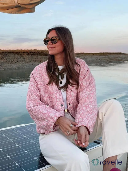 Boho patchwork damesjas met gewatteerde afwerking – LUNARIA BLOOM