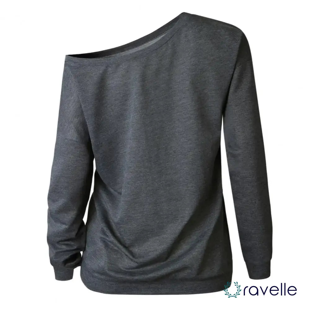 Off-shoulder damestrui met wijde hals en relaxte pasvorm – SELENE SLOUCH