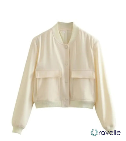 Oversized beige dames bomberjack met streetstyle look – NOVA URBAN COAT
