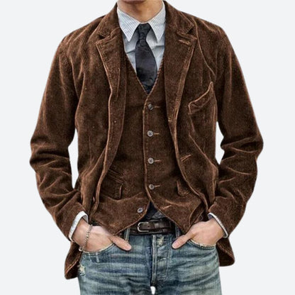 Robuust corduroy jack met zakken voor heren – NOVAWEAR