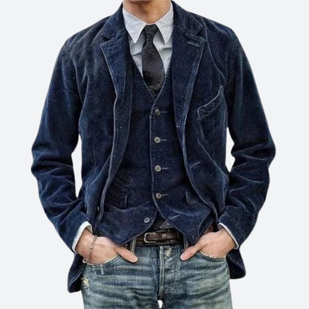 Robuust corduroy jack met zakken voor heren – NOVAWEAR