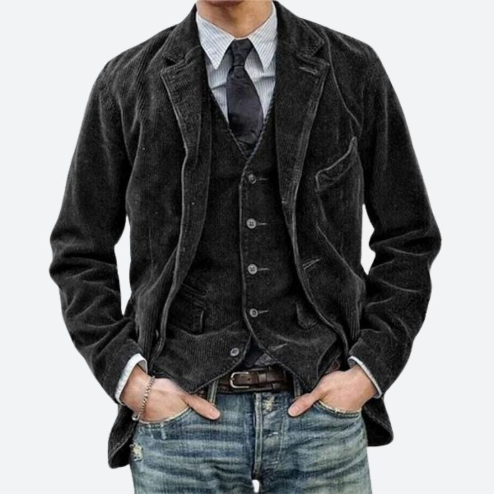 Robuust corduroy jack met zakken voor heren – NOVAWEAR
