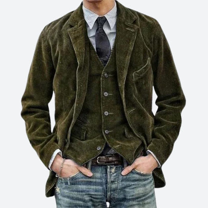 Robuust corduroy jack met zakken voor heren – NOVAWEAR