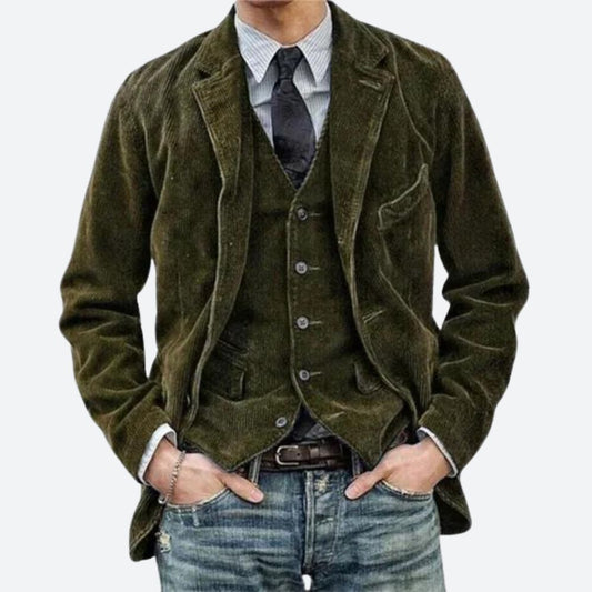 Robuust corduroy jack met zakken voor heren – NOVAWEAR