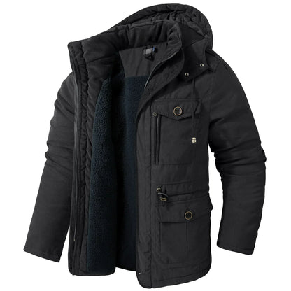 Dikke winterjas met capuchon voor maximale warmte - KARLO