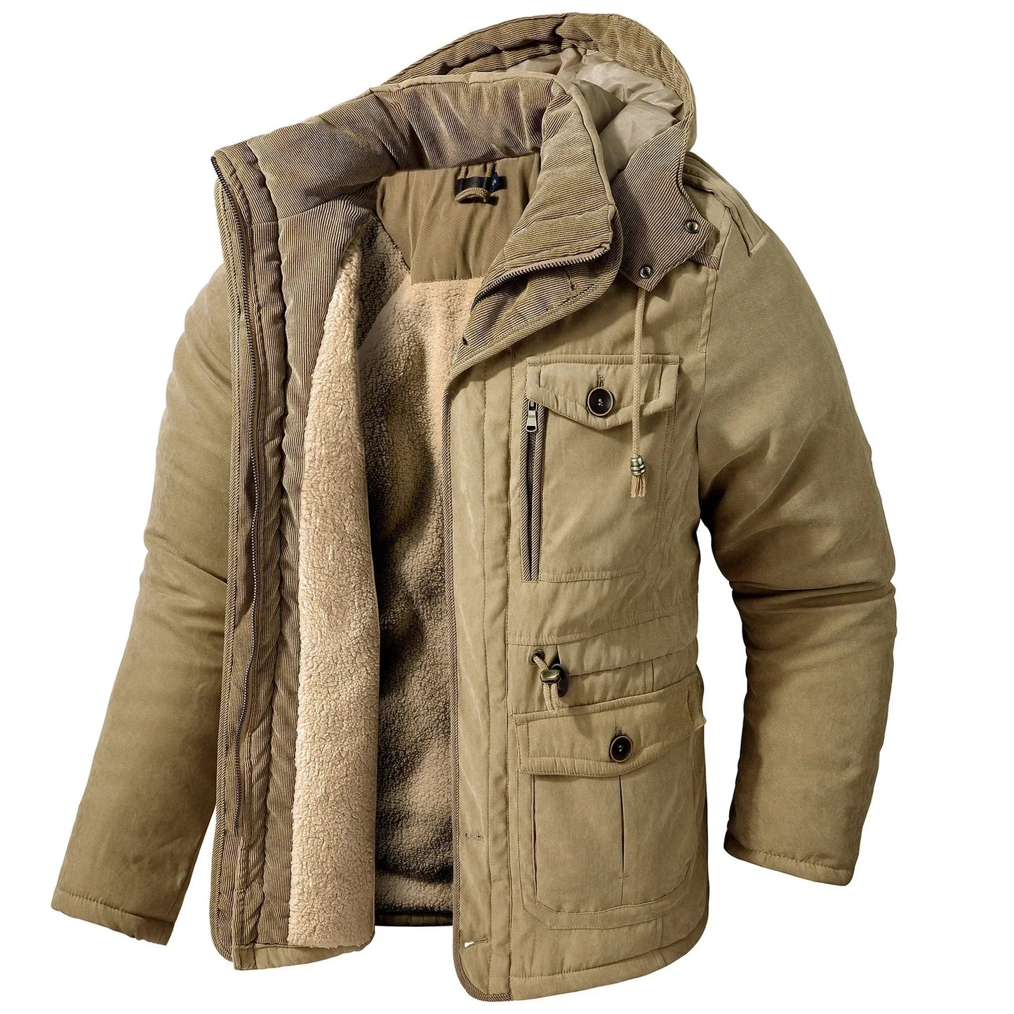 Dikke winterjas met capuchon voor maximale warmte - KARLO