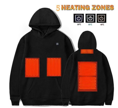 Verwarmde hoodie met verstelbare temperatuurregeling – NOVIQ
