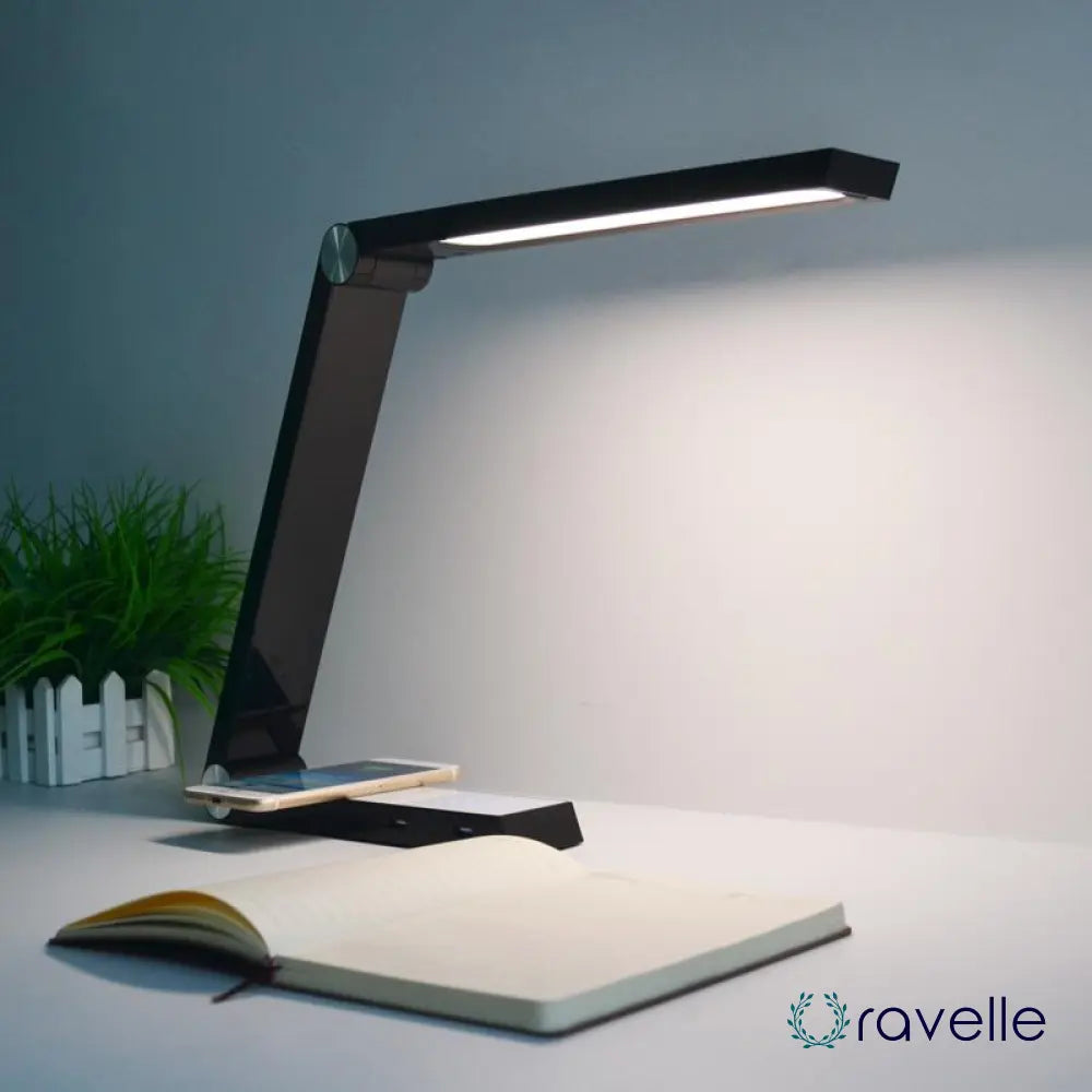 EXODIA - Innovatieve bureaulamp met draadloos opladen en verstelbare helderheid