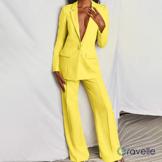 Tweedelige dames blazer & broekenset in klassieke stijl – VESTA TAILORED
