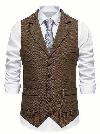 Klassiek Tweed Herenvest Voor Heren Uitstraling – HARRIS
