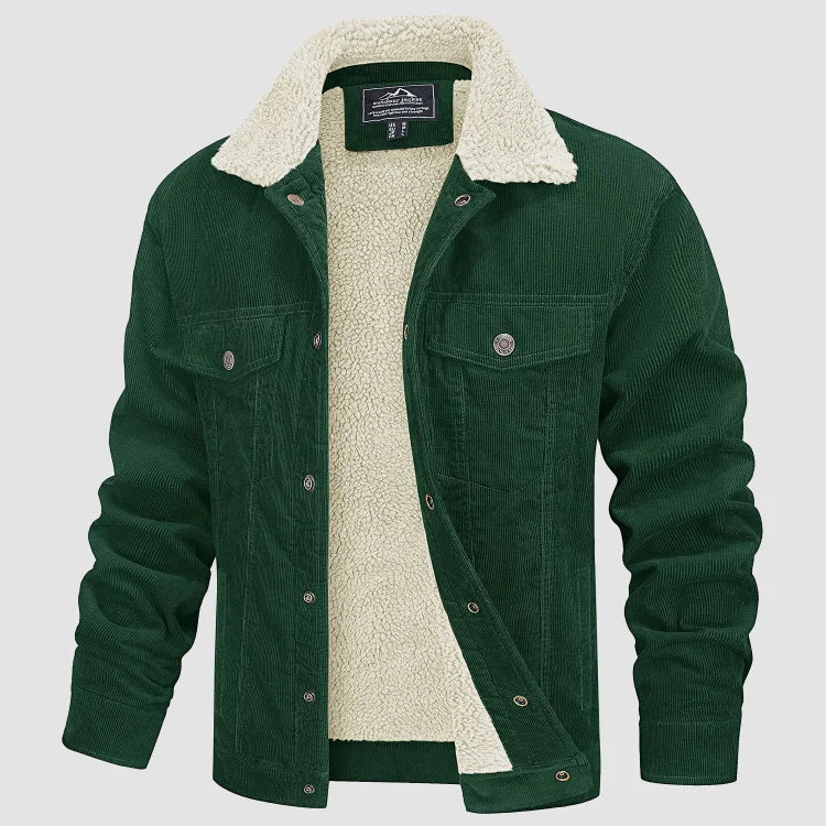 Moderne corduroy jas voor heren met slim pasvorm – NOVAWEAR