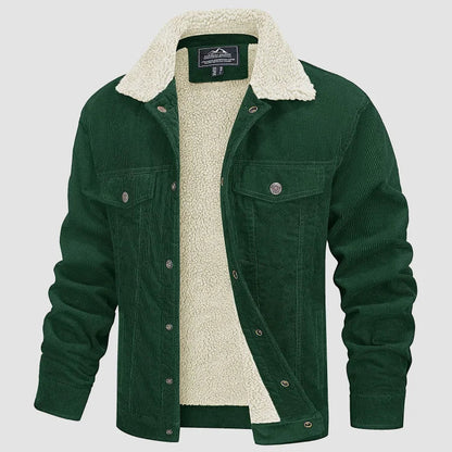Moderne corduroy jas voor heren met slim pasvorm – NOVAWEAR