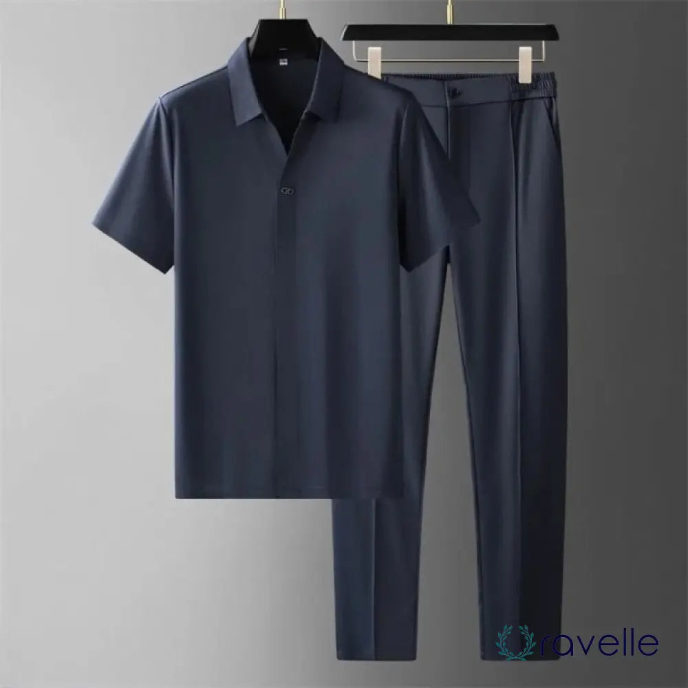 Luxe heren set met polo en pantalon – VALENO CLASS SET