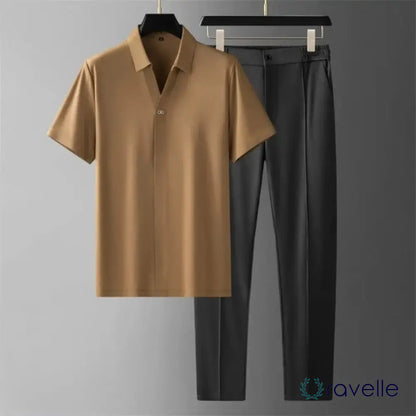 Luxe heren set met polo en pantalon – VALENO CLASS SET