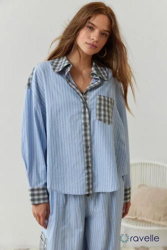 Tweedelige dames pyjamaset van zacht katoen met stretch – NUVIA COMFORTSET