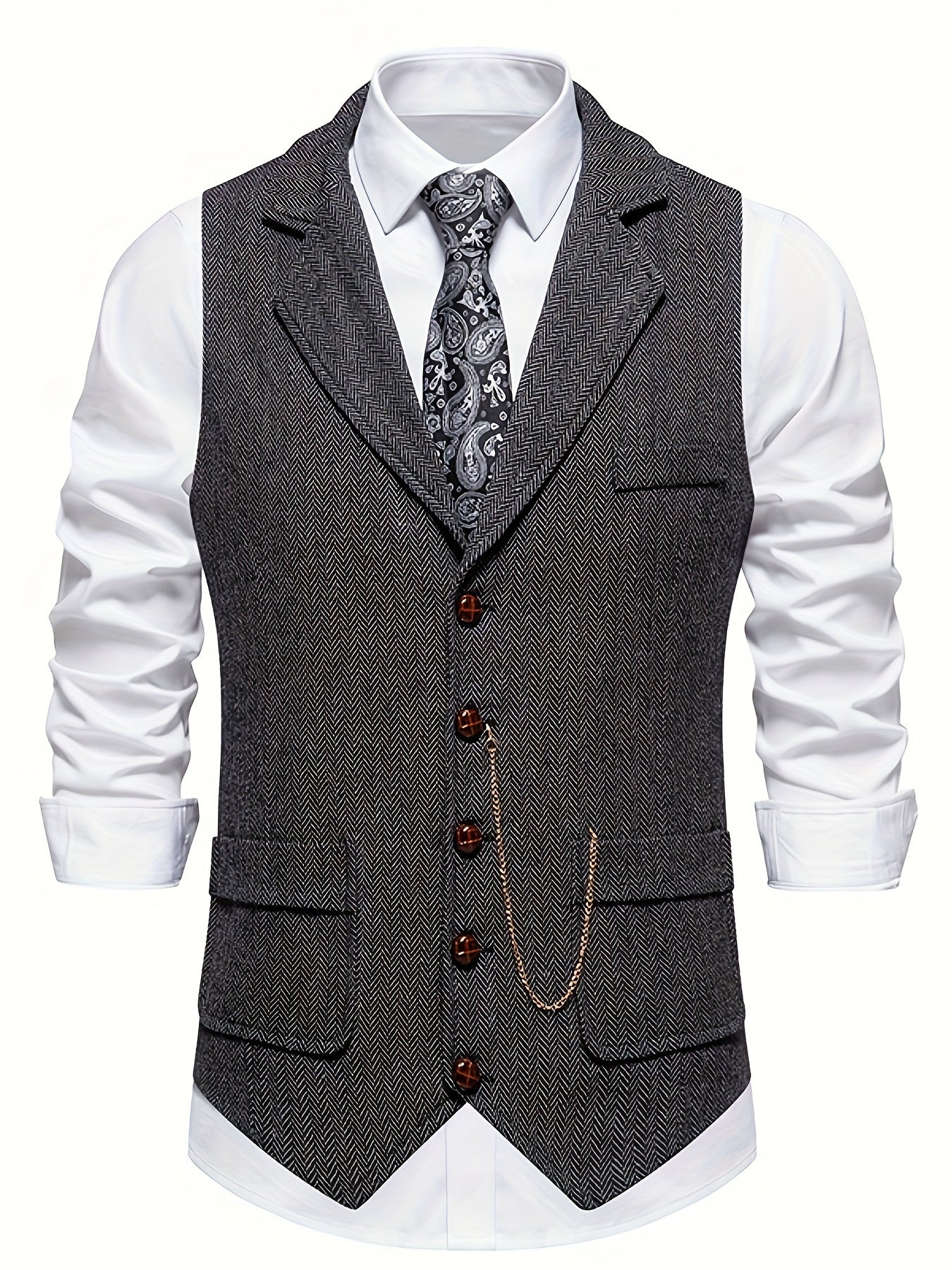 Klassiek Tweed Herenvest Voor Heren Uitstraling – HARRIS