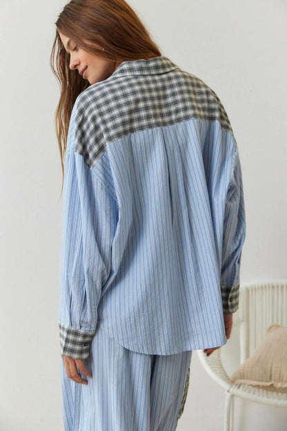 Tweedelige pyjama set voor dames van zacht katoen – VELVORA